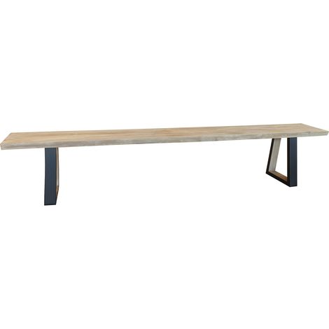 Lot de 2 bancs en bois d'acacia, HERA (1/5)
