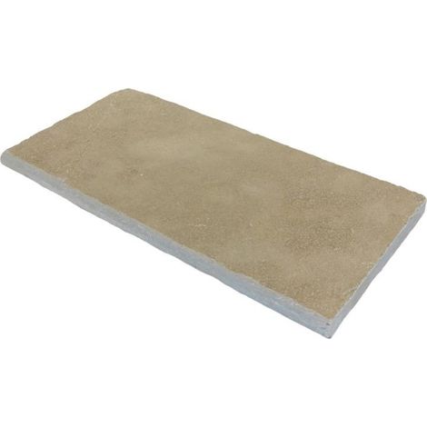 Margelle de piscine en pierre naturelle Tandur Beige 60x30x3 cm Bord 1/2 Rond - À l'unité - Ti'ma Stone (1/3)