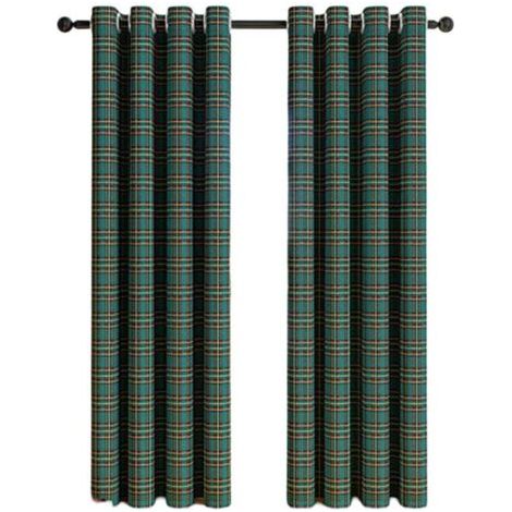 Rideaux Décoratifs à Motif Vichy/Tartan - Style Campagnard à Oeillets - pour Cuisine ou Salon - Lot de 2 Panneaux (1/4)