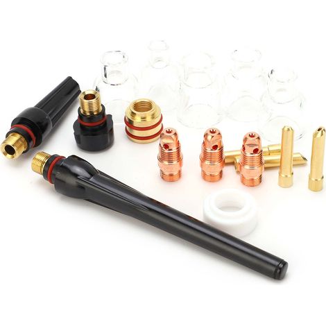 Kit Accessoires Chalumeau Soudure Buse Verre Consommables pour Pistolet TIG WP-17/18/26 Argon (1/5)