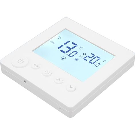 Thermostat intelligent à écran LCD haute puissance, économe en énergie et programmable (AC90V-240V, 16A) pour radiateur électrique (1/5)
