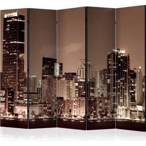 Paravent 5 Volets "Night Life in Miami" 172x225cm (1/2)