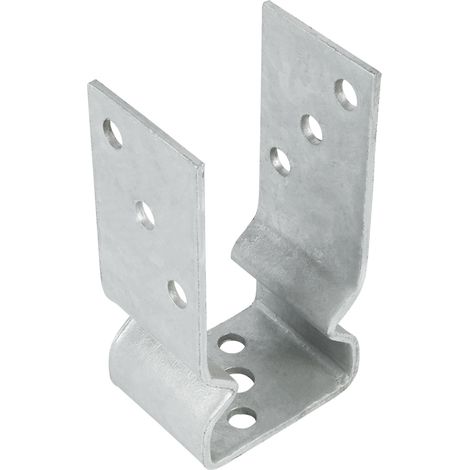 Support de poteau avec rainure pour poteaux de 9 x 9 cm - Par (1/2)