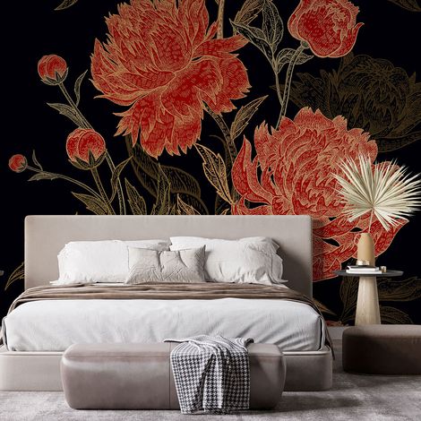 Papier peint panoramique - Fleurs - 130 cm x 87 cm (1/4)
