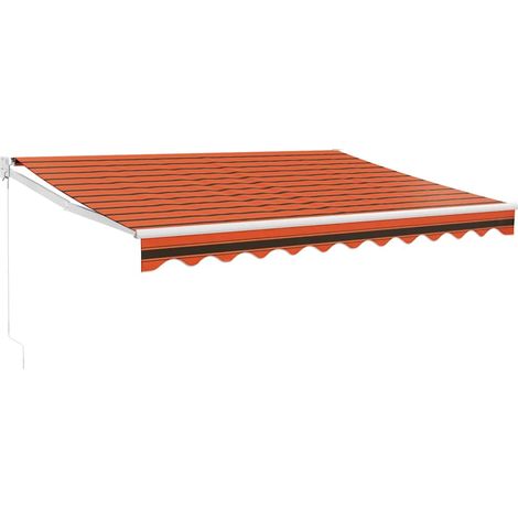 Maison Exclusive - Tenda Retrattile Arancione Marrone 3,5x2,5m Tessuto e Alluminio