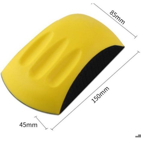 Bloc de ponçage manuel – 150 mm (6") – Pour bois, carrosserie et bricolage – Jaune (1/4)