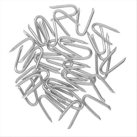 200 pièces acier fil Fencing Staples U Shaped Fasteners Nails (1/5)