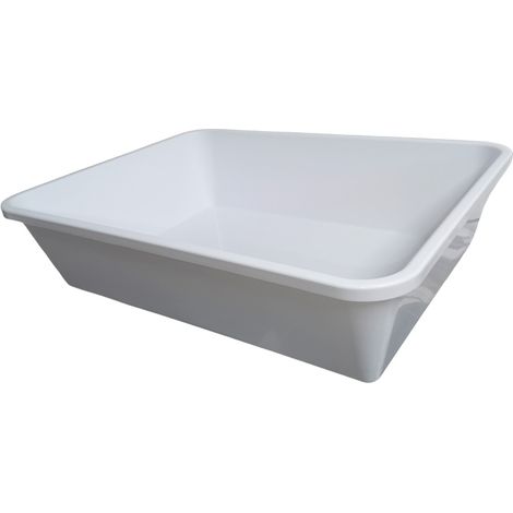 Bacinella frigor vaschetta GRANDE LT 20 Bianca 53x40x15 cm per alimenti in frigo trasporto e conservazione mense hotel ristorante (1/4)