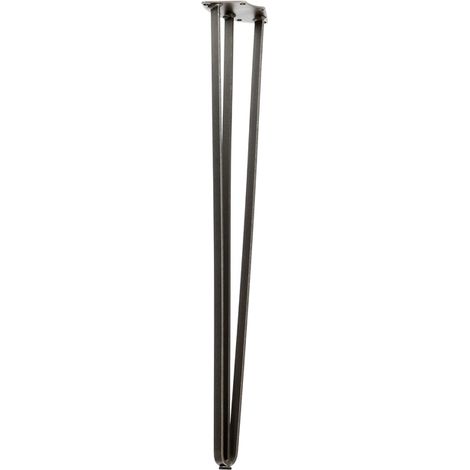 Gamba a forcina con tripla barra piatta 73 cm in acciaio