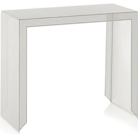 Consolle 85x40x70 cm in Metallo Bianco (1/4)
