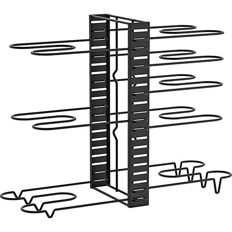 Topf- und Pfannenorganizer für den Schrank, 8-stöckiges Topfregal für die Küchenorganisation, 3 DIY-Methoden, verstellbar