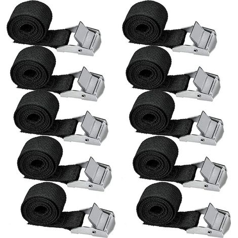CCYKXA 10-teiliges Zurrgurt-Set, 239 cm, Befestigungsset für Motorrad-/Auto-/Fahrradträger, Spanngurt, maximale Belastung 500 kg, Schwarz, 1 Bewertung. Siehe Produktdetails