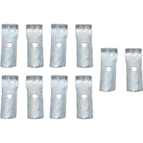 Colliers de fixation pour tuyaux d'eau, 5 jeux de clips de tuyauterie en zinc plaqué aluminium et crochets de suspension pour l'abreuvement de volailles en élevage. (1/5)