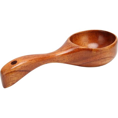 Louche en bois japonais, cuillère à riz, louche à soupe, cuillère en bois pour cuisine, manche en bois laqué (couleur laque de Nanmu) (1/5)