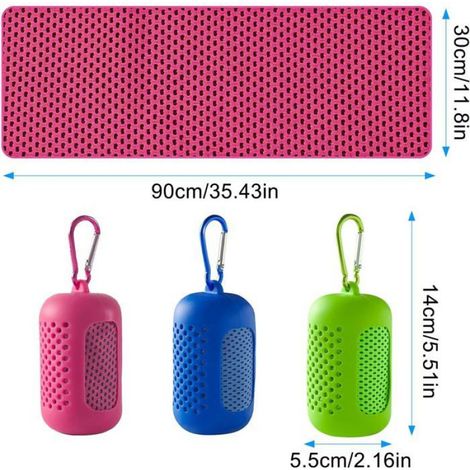 3 Pièces Serviette Rafraichissante,Séchage Rapide et Absorption de la Transpiration,pour Le Fitness et Les Sports de Plein Air (1/5)