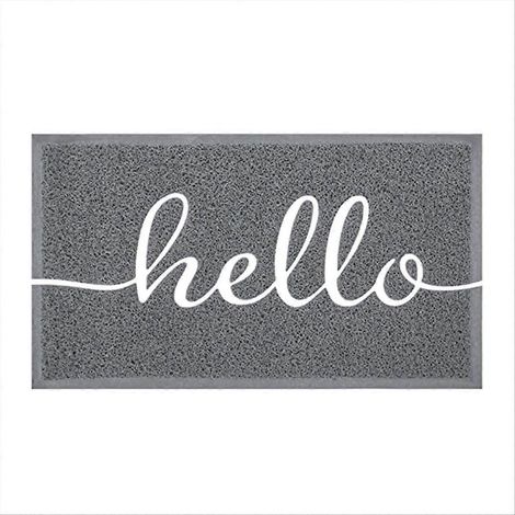 Tapis de porte amélioré pour extérieur et intérieur, paillasson « Bonjour », paillasson d'entrée (1/5)