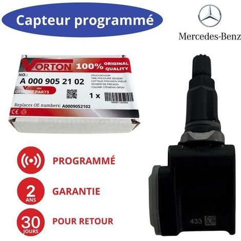 Sensore TPMS preprogrammato 433MHz per Mercedes Classe E W213/S213/X213, C238, G W464, CLS C257, AMG GT C190