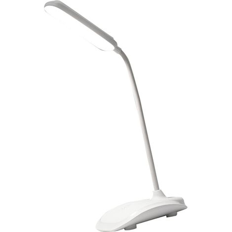 Lampe de bureau LED blanche, tactile, trois niveaux de température de couleur, intensité variable, chargement USB. (1/5)