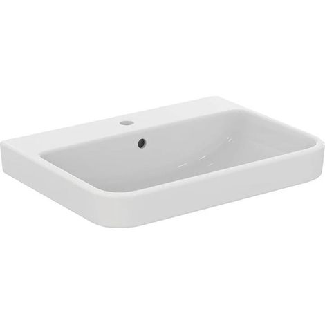 Ideal Standard I.LIFE B lavabo top L.65 cm, monoforo, con troppopieno, colore bianco finitura lucido T460601 (1/5)