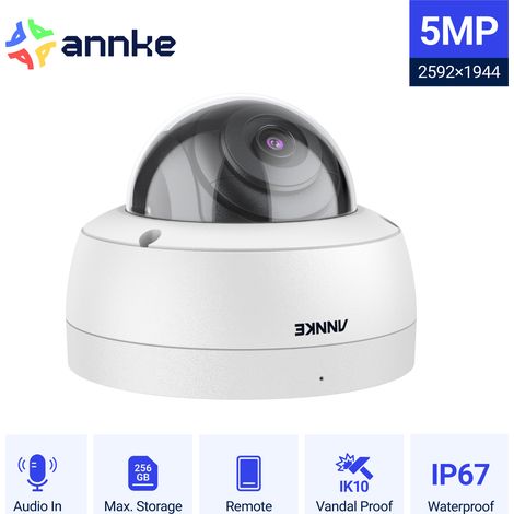 ANNKE C500 PoE 5MP Cámara de Seguridad Exterior Visión Nocturna  Detección Movimiento Micrófono Integrado (1/5)
