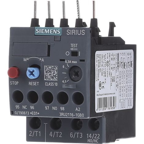 3RU2116 - 1GB0 : 4,5 - 6,3A SIEMENS Relais Thermique