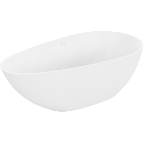 Mexen Palermo freistehende Badewanne aus Kunststein 150 x 78 cm, mattschwarz - 57211507800 (1/5)