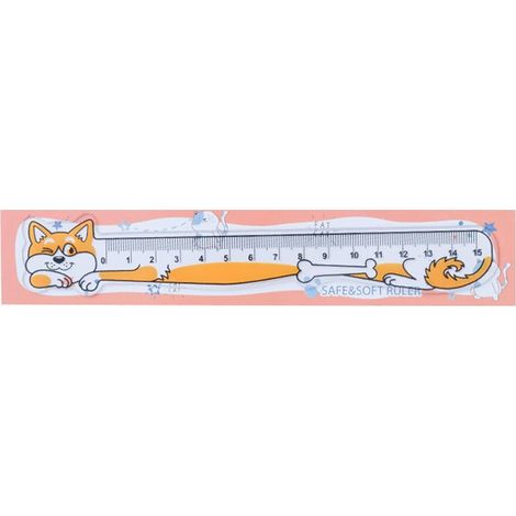 Règle droite de 15 cm, lisse et graduée, en forme chat (1/5)