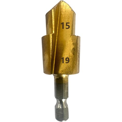Alésoir à emboîtement 6,35 mm à queue hexagonale pour tuyaux en plastique PPR, outil d'alésage pratique pour plombier (1/5)