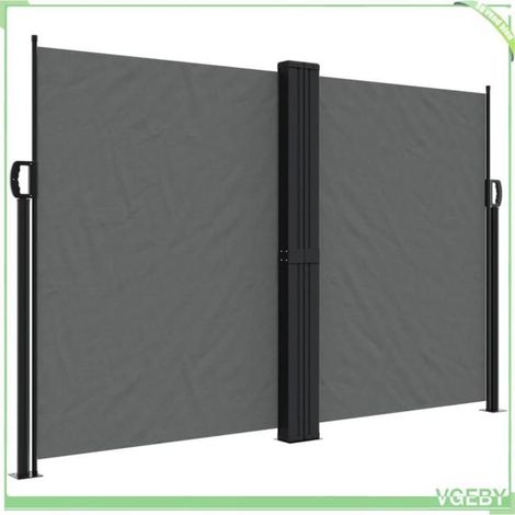 Auvent latéral rétractable - FAFEICY - 4004733 - 160 x 1000 cm - Anthracite - Tissu 100% polyester PU (1/5)