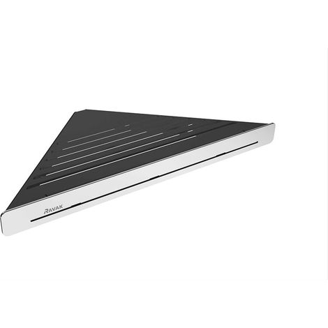 Ravak Slim - Estante esquinero, negro/cromo X07P576 (1/4)