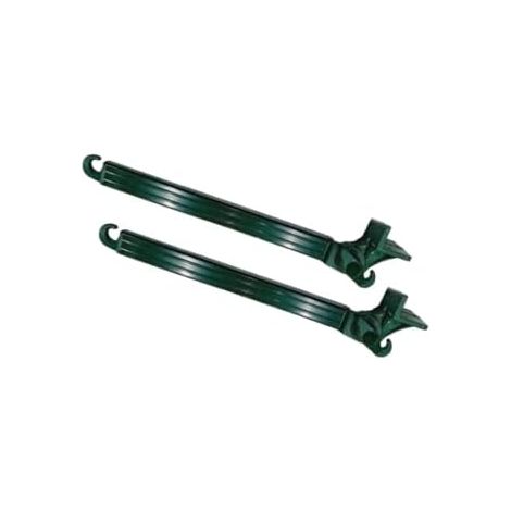 TENDAGGIMANIA Bracci per Tenda da Sole A Caduta 1 COPPIA -con Supporti in Acciaio - Ricoperti in PVC - Regolabile a 180°- Misura 50 cm - Colore Verde