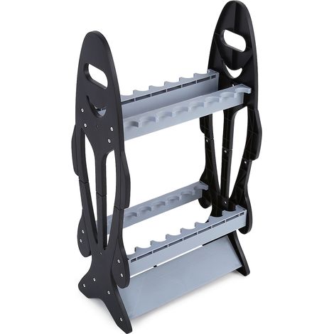 Porte-cannes léger pour 16 cannes à pêche, support organisateur et râtelier de rangement. (1/5)