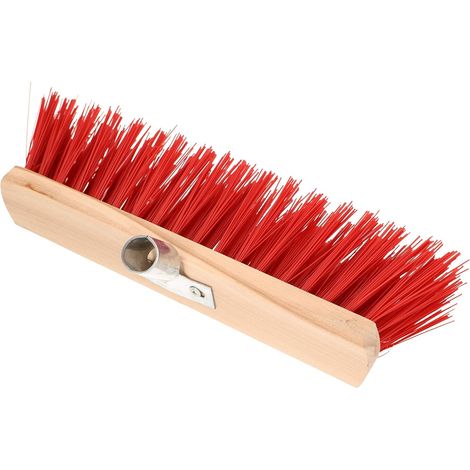 KOTARBAU® Balai Brosse - 33 cm - Balai Exterieur Terrasse - Brosse de Voirie - Sans Manche - Bois - PVC - Poils Durs - de Jardin - Outil de Nettoyage (1/5)