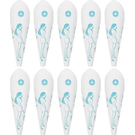 Lot de 10 urinoirs portables pour femmes. entonnoir urinaire. dispositif pour uriner debout. (1/3)