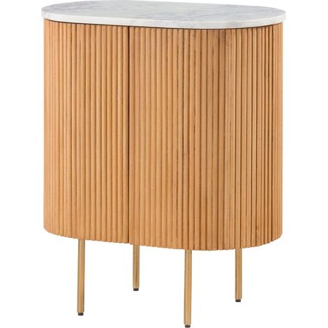 Cassettiera Mango naturale / bianco Laccato 65x38x76 cm montato parzialmente BARCELONA 515 (1/4)