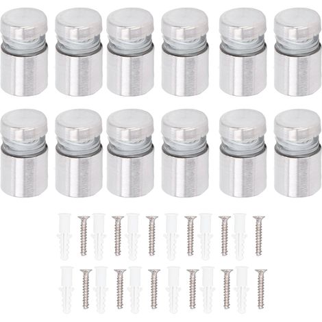 12 vis de séparation en acier inoxydable 16x20mm pour panneau mural acrylique, clous de fixation publicitaire, kit quincaillerie de 12 pièces (1/5)