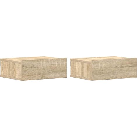 Maison Exclusive - Hängende Nachttische 2 Stk. Sonoma-Eiche 40x30