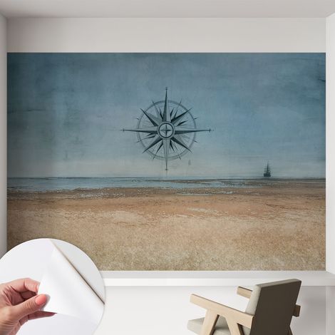 Papier peint adhésif autocollant pour salon chambre à coucher peint imprimé pour mur Marine d'aventure 152x104 cm (1/5)