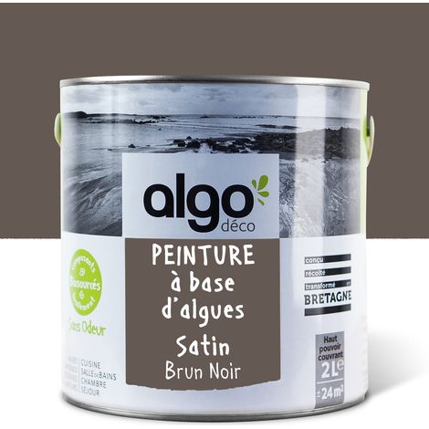 Peinture écologique Algo - Satin - Brun Noir - 2L (1/5)