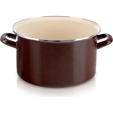 Pentola smaltata MARRONE 28 cm, 8 l