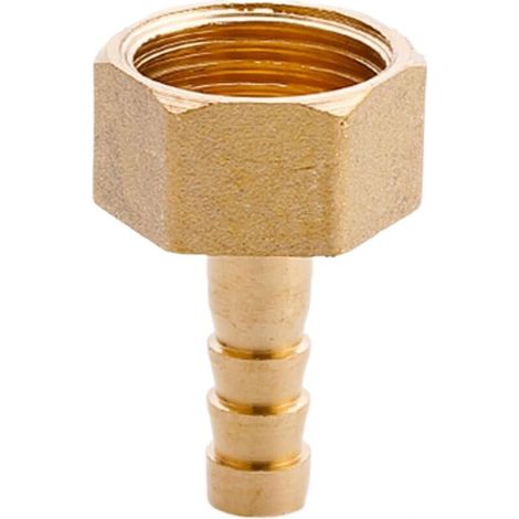 Raccord cannelé en laiton 1/2", filetage femelle, épisseur de métaux, barbillons, raccord tuyau, connecteur adaptateur pour air, eau, huile (épaisseur 8 mm) Filetage Femelle G3/4 14 MM d\'épaisseur (1/4)