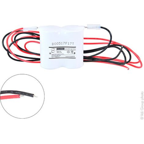 NX - Batterie eclairage secours 2xD ST1 + fils 2.4V 4Ah (1/3)