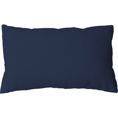 Coussin 30 x 50 cm LOLA 100% coton coloris BLEU MARINE