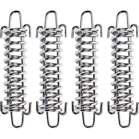 4 Pcs Auvent Fixation Ensemble Tension Ressort Alliage Ressort Auvent Ressort Boucle Robuste Pare-Soleil Voile Kit De Fixation Quincaillerie En Acier Inoxydable Accessoires pour Campin (1/4)