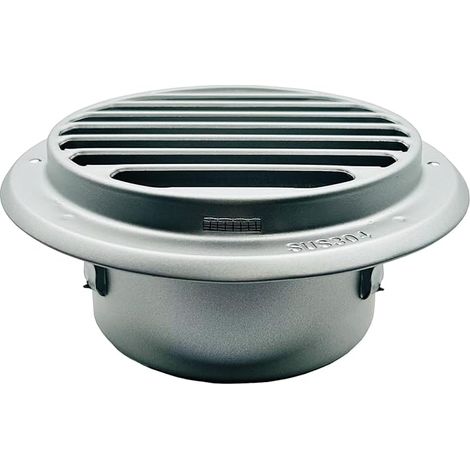 4 Inch 100mm Flap Ventilation Grille with Insect Net for Ceiling Extractor Vent Cover Bathroom Hood Ducts Stainless Steel Silver Grey 1 Piece (1/5)