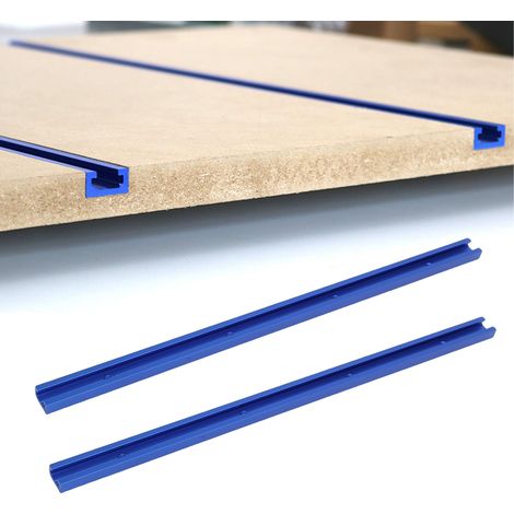 Glissière à rainure en T de 400 mm pour le travail du bois, glissière universelle de type 19 avec trous de montage pré-percés, adaptée aux scies à table, aux défonceuses et aux outils de travail du bo (1/5)