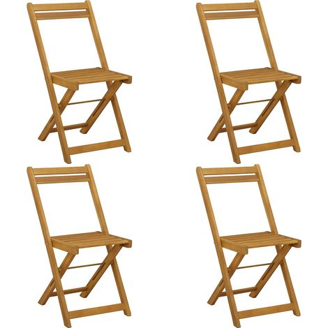 Sillas de jardín plegables 4 pcs Natural 40 x 53 x 80 cm vidaXL