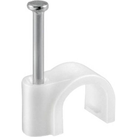 6 x FISSACAVI PVC C/CHIODO  5 MM CONF. 100 PZ