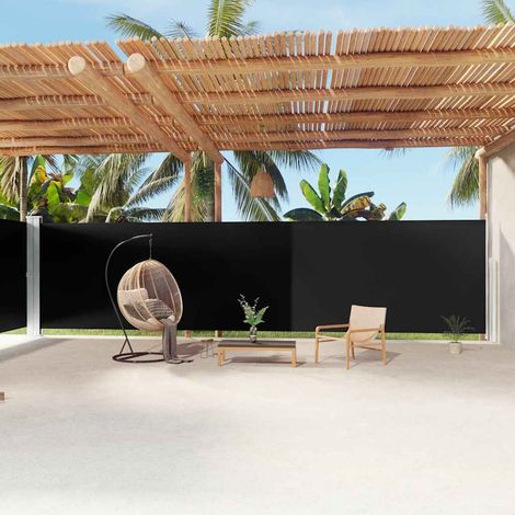 vidaXL Toldo lateral retráctil negro 200x1200 cm (1/5)