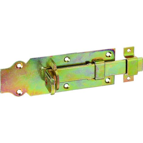 Verrou porte-cadenas  droit, avec poignée plate et gâche attachée  passivé  platine 160 x 56 mm (1/2)